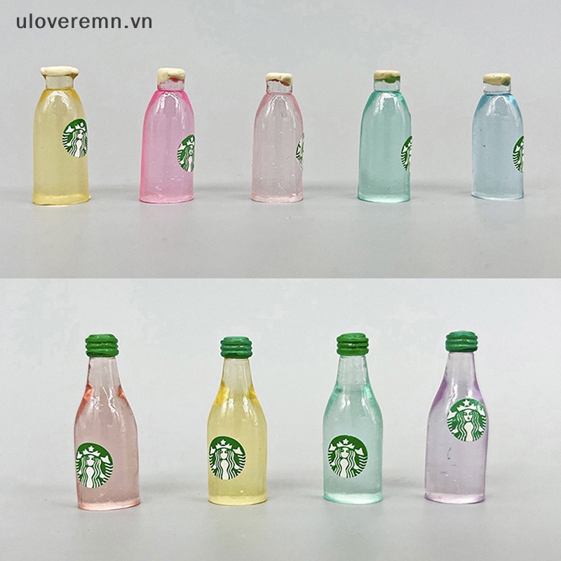 Uloveremn Set 5 Ly Cà Phê Mini Trang Trí Phong Cảnh Nhà Búp Bê