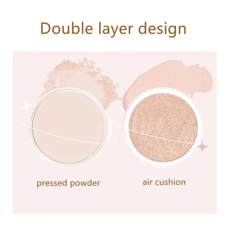 GOGO TALES Phấn Nước Che Khuyết Điểm BB Cream Dạng Air Cushion 2 Trong 1 Dưỡng Ẩm Không Thấm Nước