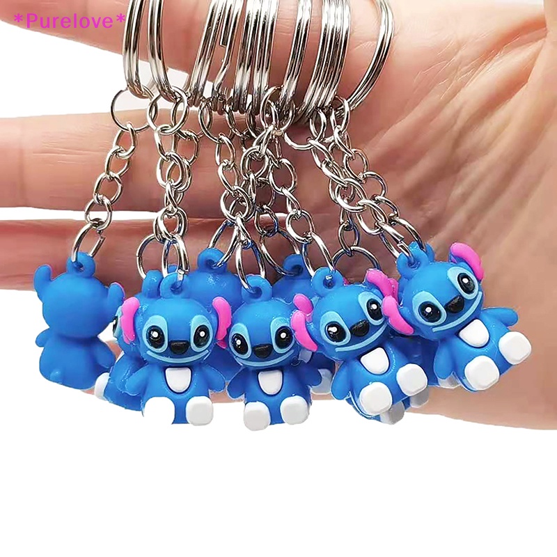 Set 2 Móc Khóa Hình Búp Bê Stitch Dễ Thương Mới