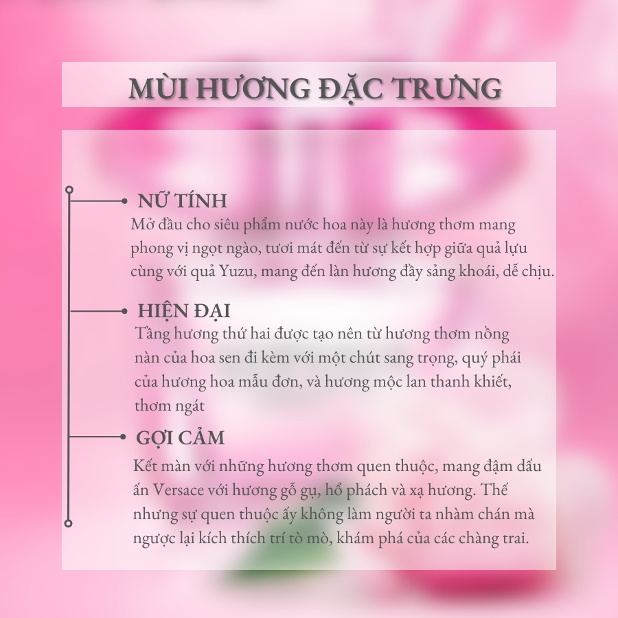 Nước hoa nữ Versace Bright Crystal chiết 10ml chính hãng - Delimaperfume