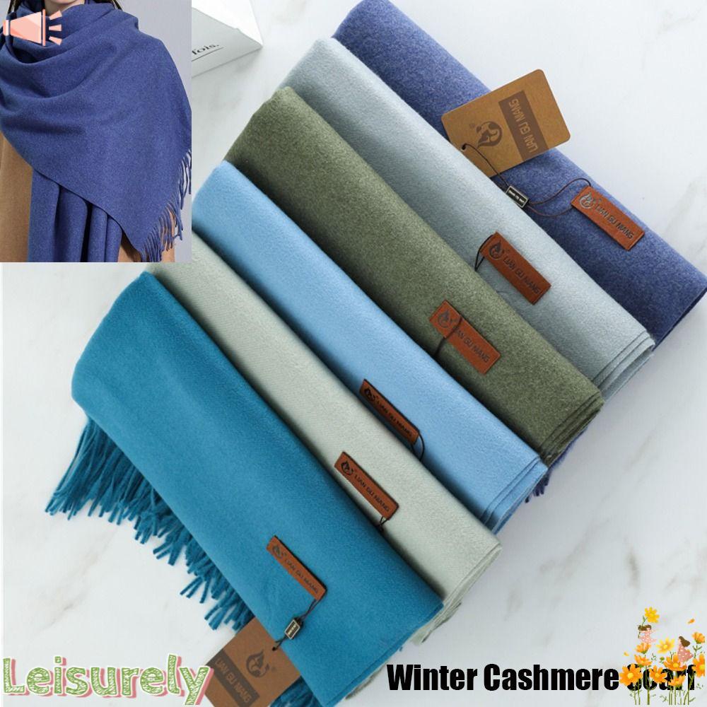 Khăn Choàng Cổ Vải Cashmere Dày Ấm Áp Thời Trang Cho Bạn Gái