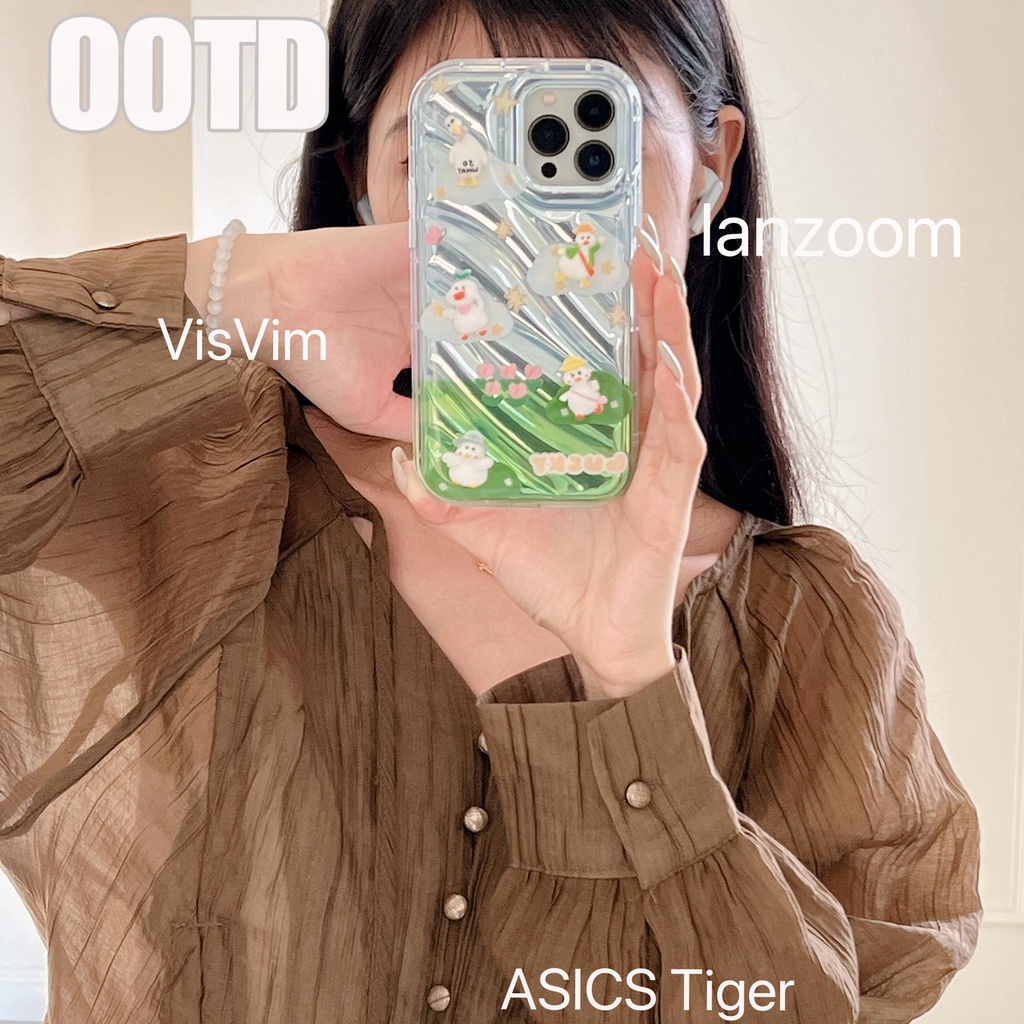 Ốp Điện Thoại TPU Mềm Trong Suốt Chống Sốc In Họa Tiết Hoa / Vịt Dễ Thương Dành Cho iPhone 14 13 12 11 Pro Max