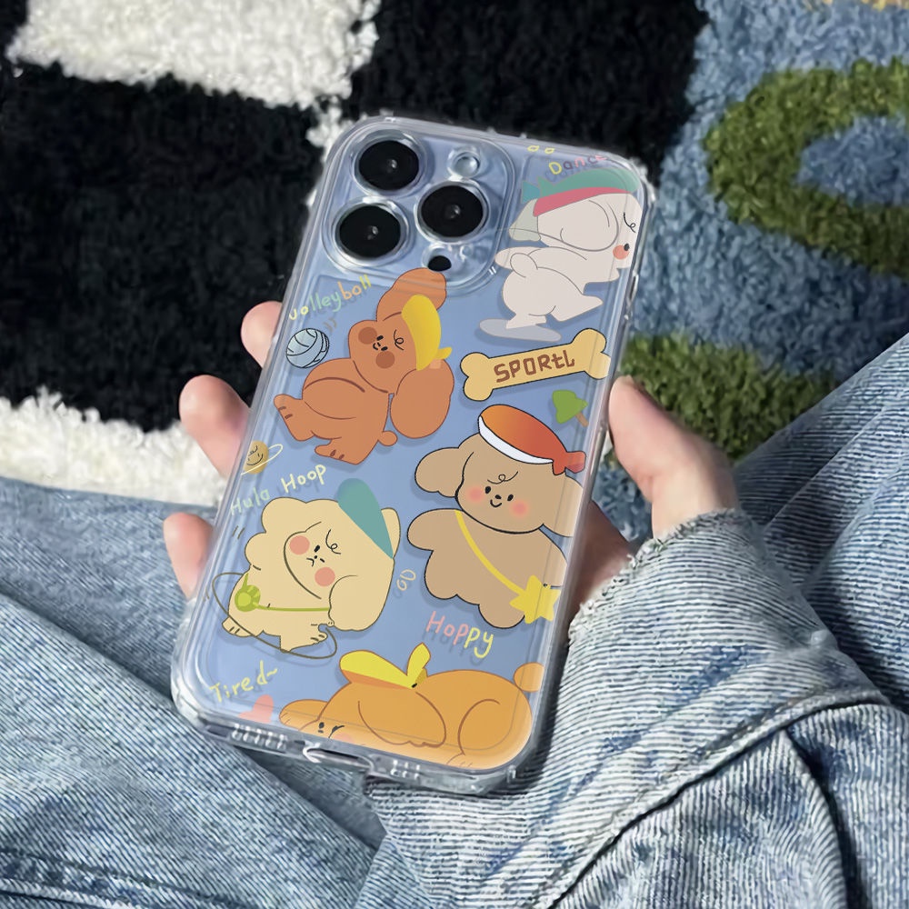 ✅Ốp Điện Thoại Mềm Chống Sốc In Hình Gấu Hoạt Hình Cho Iphone126In max 7811 13 14proplus