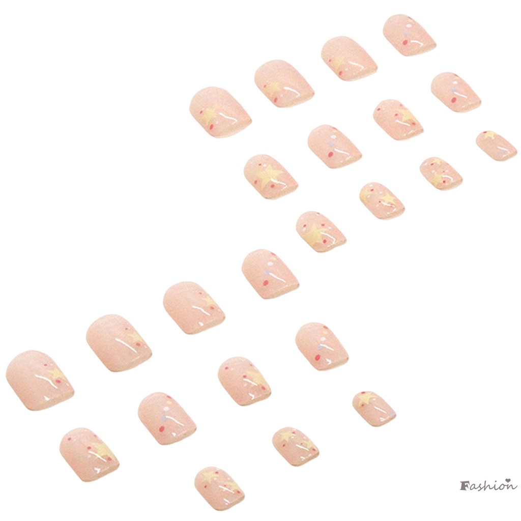 Móng Tay Giả Màu Hồng Trong Mờ Ngọt Ngào Lâu Trôi Cho Nữ