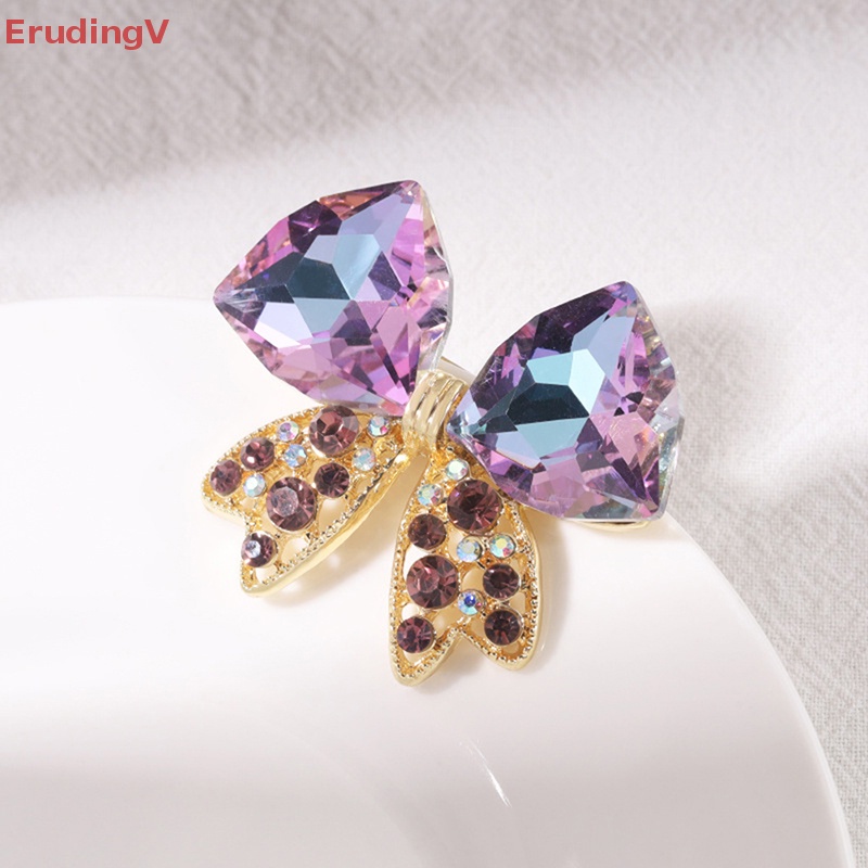 [ErudingV] Ghim Cài Áo Hình Nơ Pha Lê Lấp Lánh Thời Trang Đẹp Mắt Dành Cho Bạn Nữ [Mới]
