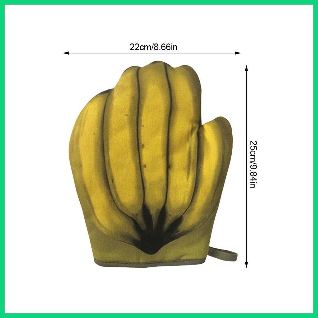 Găng Tay Cotton Dày Dặn Chịu Nhiệt Độ Cao In Họa Tiết 3D Tiện Dụng Cho Nhà Bếp