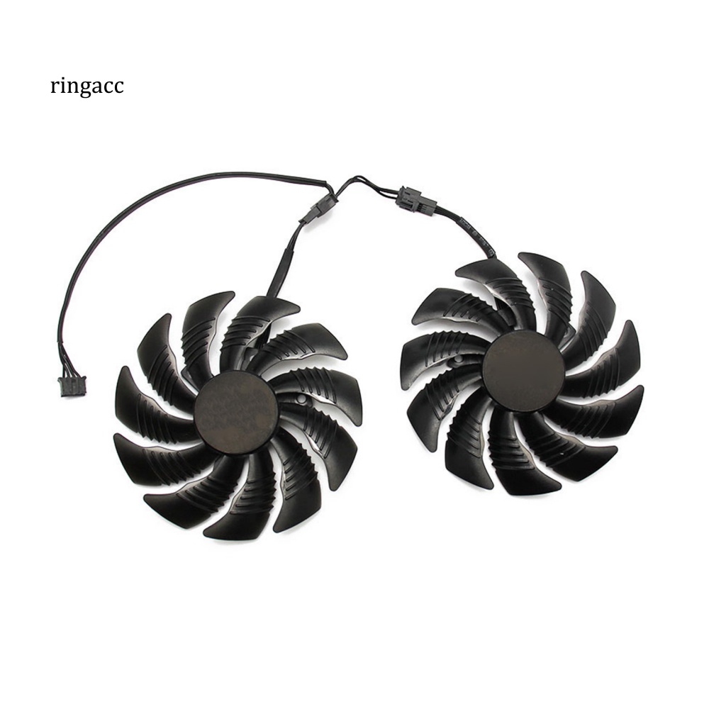 Set 1 / 2 Phụ Kiện 1 / 2 Món Chuyên Dụng Chất Lượng Cao129215Quạt Tản Nhiệt Thẻ Đồ Họa Tiếng Ồn Thấp Bằng ABS 85mm 4Pin Dễ Lắp Đặt Cho GTX 1050 1060 1070 RX580