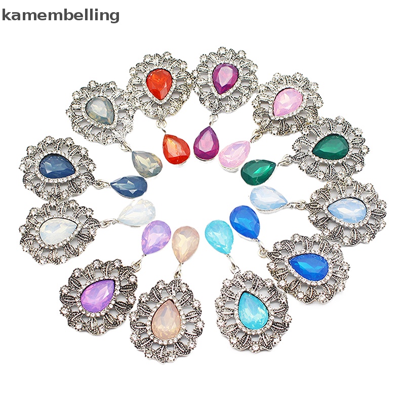 Trâm Cài Áo Hình Giọt Nước Đính Đá Thủ Công Sáng Tạo