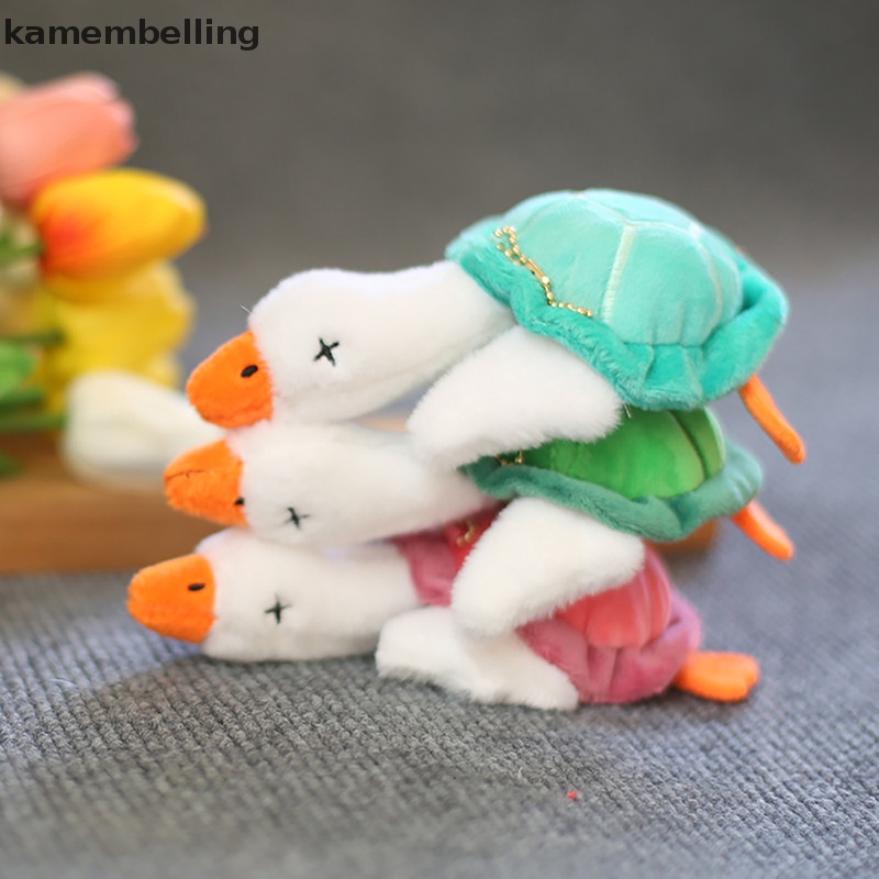 Kamembelling Móc Khóa Hình Chú Ngỗng Nhồi Bông Màu Trắng Dễ Thương