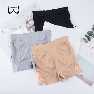 Quần Lót Boxer Cotton Lưng Cao Không Đường May Thoải Mái Cho Nữ