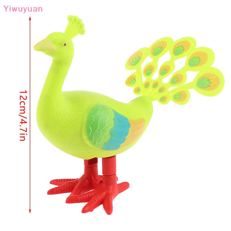 < Yiwuyuan > Đồ Chơi Lên Dây Cót Hình Chim Công Hoạt Hình Dễ Thương Cho Trẻ Em