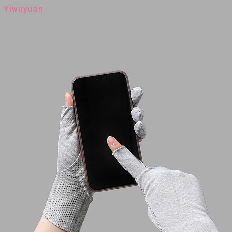 1 Đôi Găng Tay Lái Xe Mỏng Thoáng Khí Chống Tia UV Có Thể Chạm Màn Hình Cảm Ứng Mới