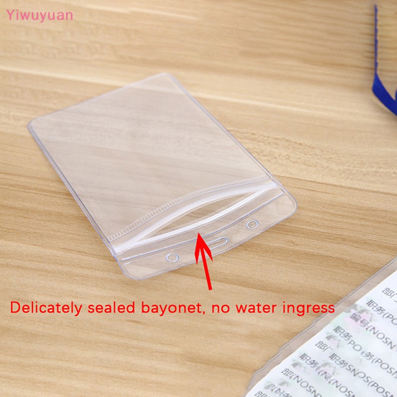 Bộ 10 Túi Đựng Thẻ Đeo Trước Ngực Mềm Bóng Trong Suốt Chống Sốc Chống Nước