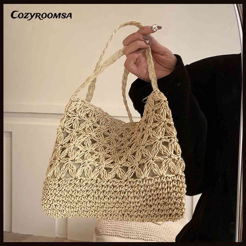 Túi Rơm Dệt Mềm Đeo Chéo Cho Nữ