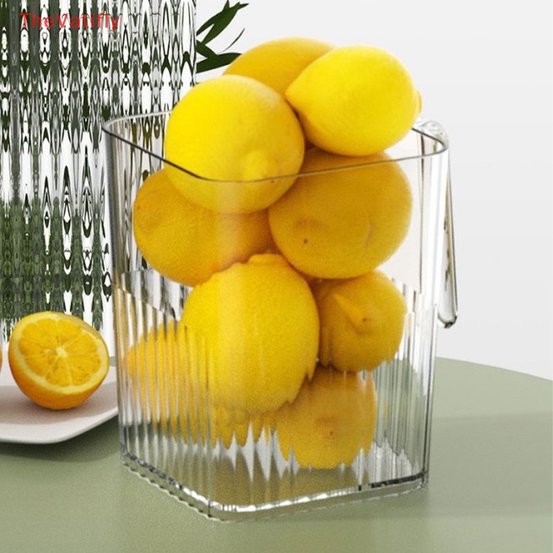 Hộp Đựng Thực Phẩm Trong Suốt Chống Mài Mòn Có Tay Cầm Tiện Dụng Tấm Lót Tủ Lạnh Tiện Dụng Chất Lượng Cao