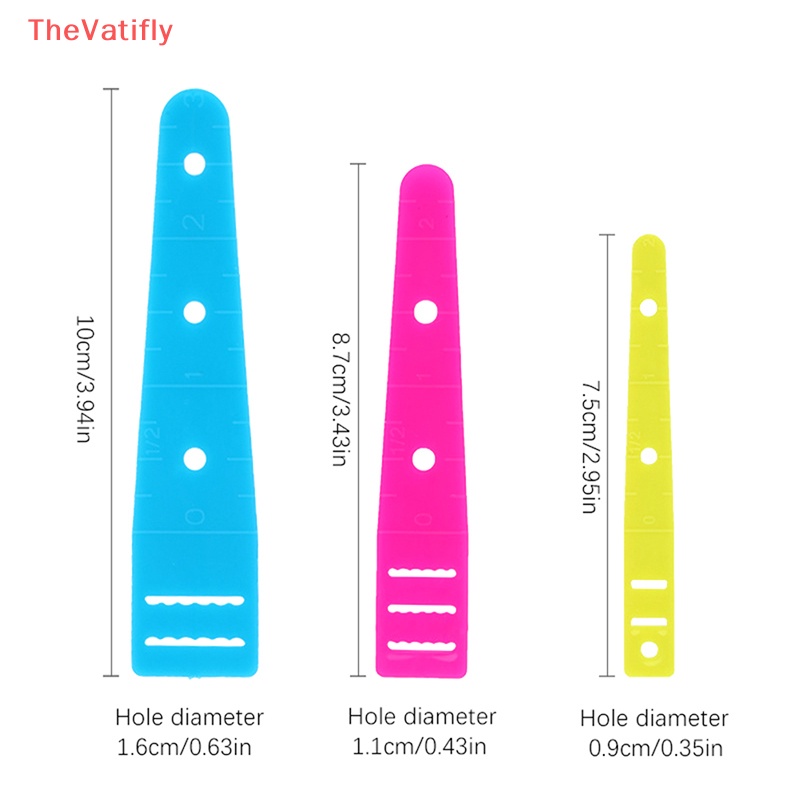 [Thevalifly] 3 Kích Cỡ Nhựa Đàn Hồi Hỗn Hợp Hướng Dẫn Chỉ May Vá DIY