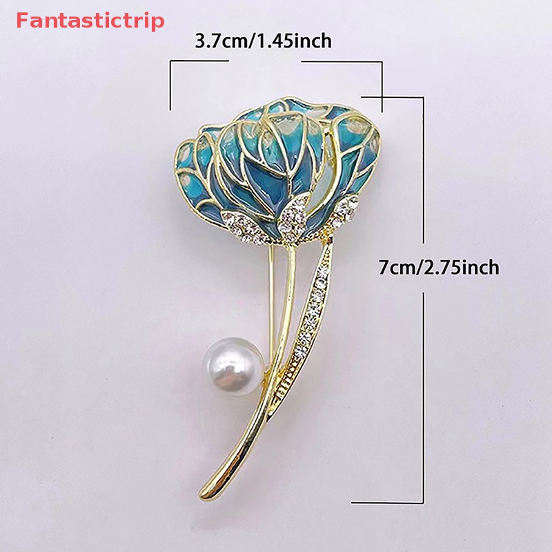 [Fantastictrip] Ghim Cài Áo Hình Hoa Đính Ngọc Trai Cao Cấp Thời Trang Trang Trí Khăn Choàng Cổ