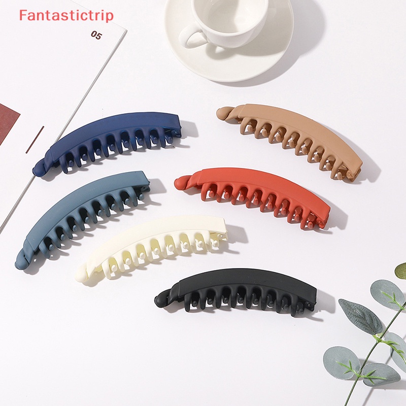 Kẹp Tóc Càng Cua Màu Trơn Phong Cách Cổ Điển Thời Trang Cho Nữ