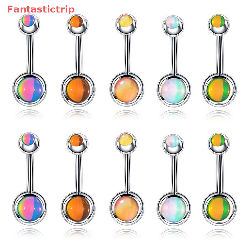 Khuyên Rốn Bằng Thép Không Gỉ Đính Đá Lấp Lánh Thời Trang Mới