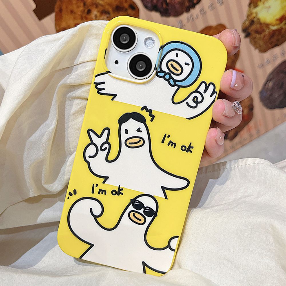 Ốp Điện Thoại Họa Tiết Vịt Đeo Kính Mát Cho IPhone 14 Pro Max 13 12 11 Pro Max XS XR 7 8 Plus