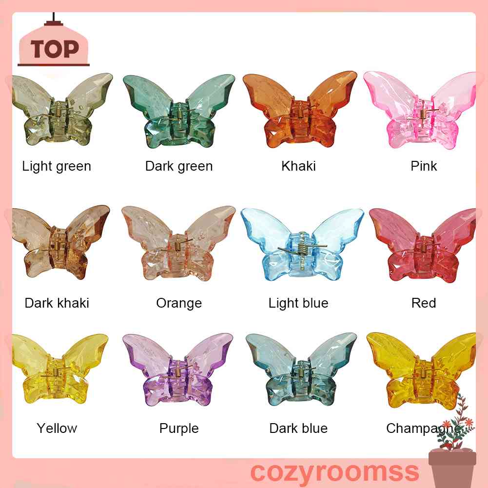 Kẹp Tóc Hình Bướm Trong Suốt Phong Cách Hàn Quốc Ngọt Ngào Cho Nữ