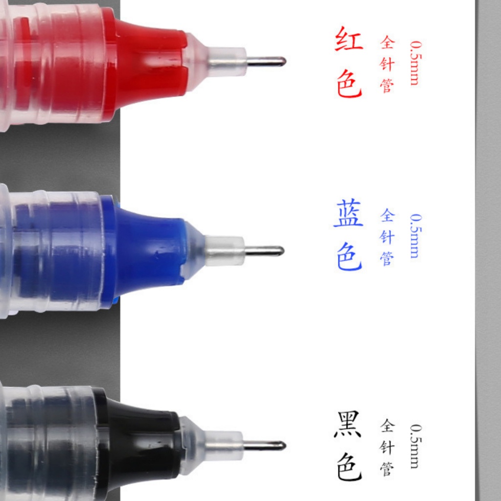 Bút gel mực nước bút nước đen xanh đỏ mực khô nhanh ngòi 0,5mm bút gel đen mực trơn mượt viết cực thích