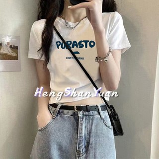 Áo Thun cotton Tay Ngắn In Chữ Phong Cách Hàn Quốc