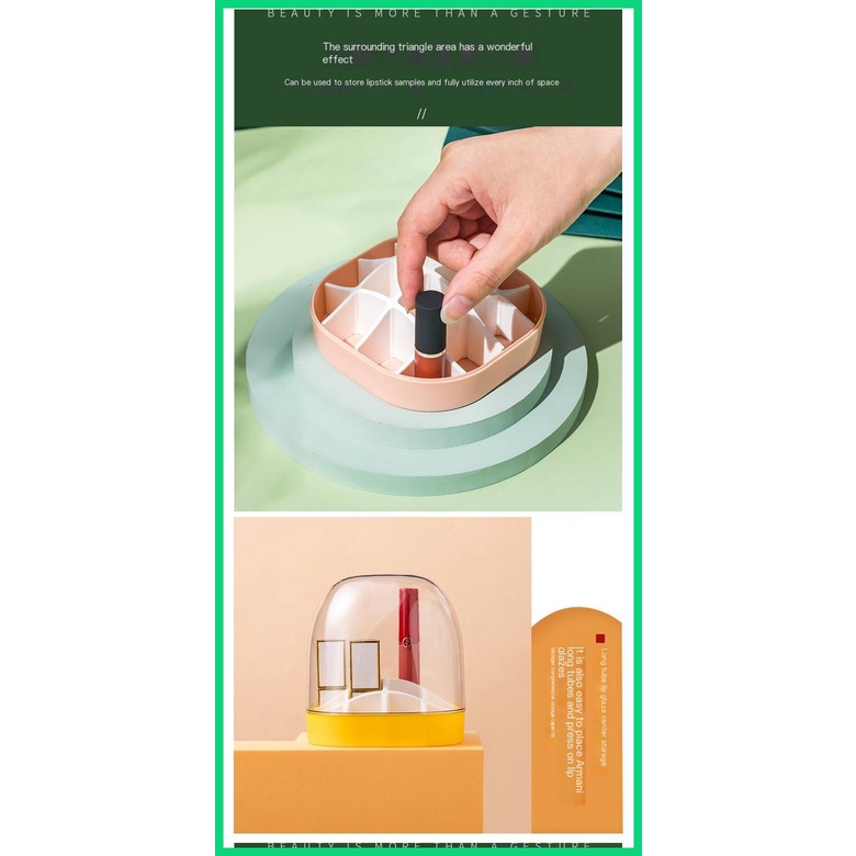 Hộp Đựng Son Môi Trong Suốt Chống Ẩm Có Nắp Đậy Tiện Dụng