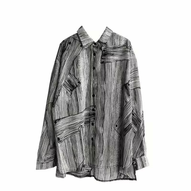 Áo Sơ Mi Nam Dài Tay Họa Tiết Hoa vintage Thời Trang