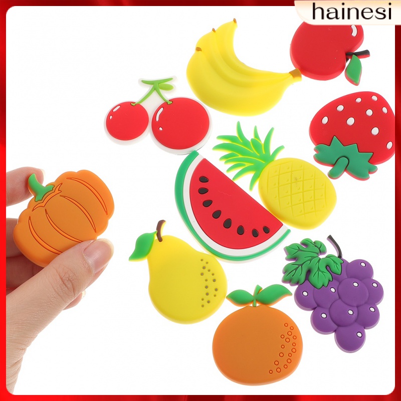 Set 10 Nam Châm Hít Tủ Lạnh Bằng Silicon Hình Hoạt Hình Dễ Thương