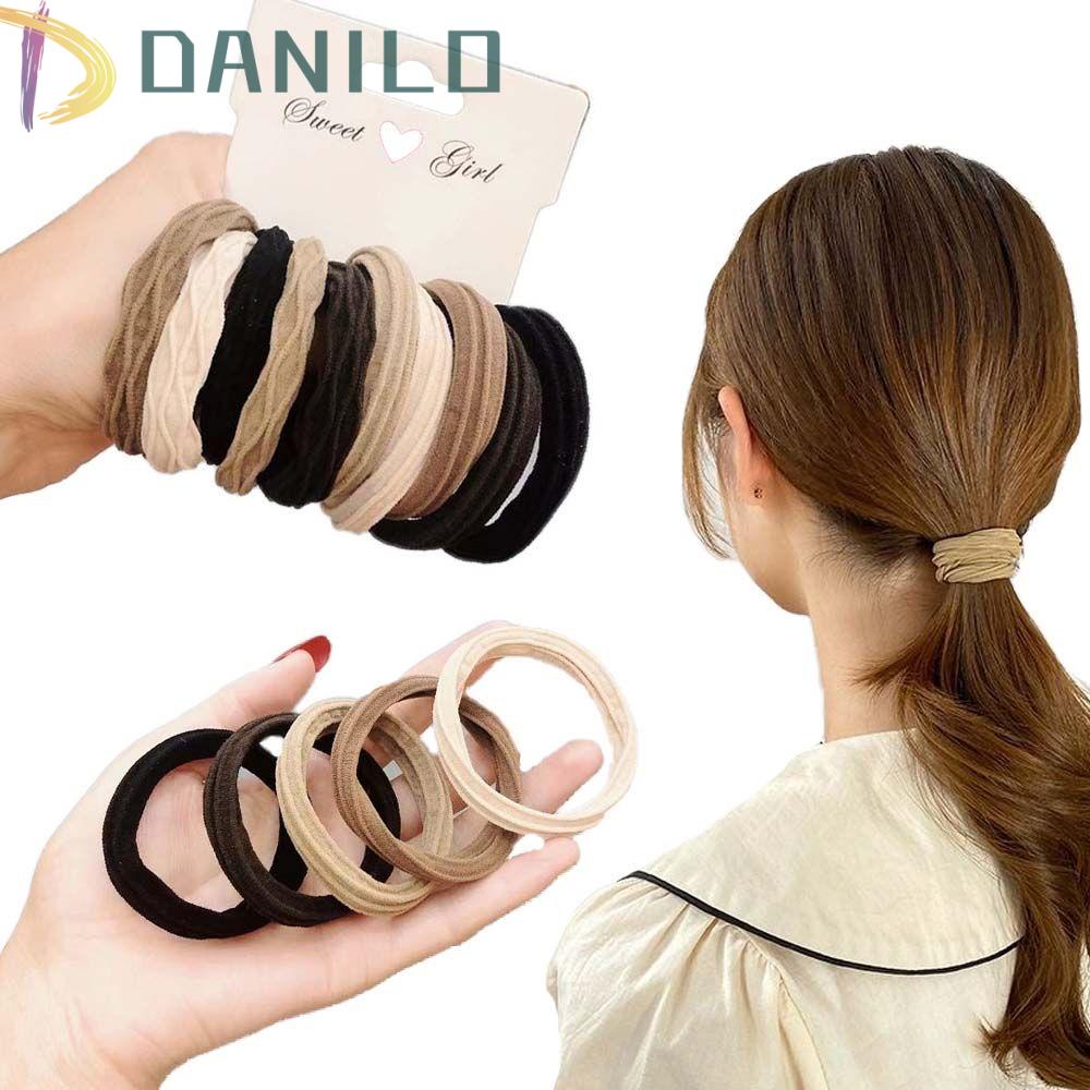 Bộ 5 / 20 Dây Cột Tóc Đuôi Ngựa Bằng Vải Không Đường May