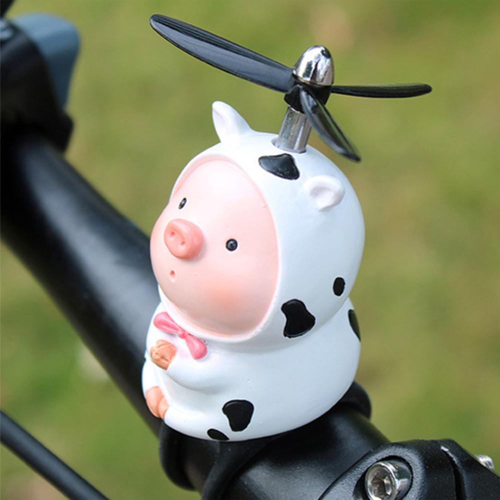 Bộ Cánh Quạt B5V3 Bằng Nhựa Resin Hình Chú Heo Đội Mũ Bảo Hiểm Dễ Thương Trang Trí Xe Đạp