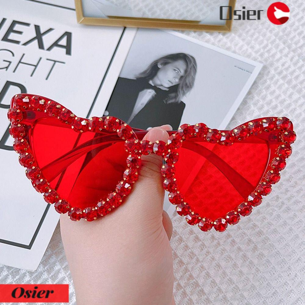 Kính Mát Hình Trái Tim Lấp Lánh Phong Cách Hip Hop Cho Nữ OSIER1