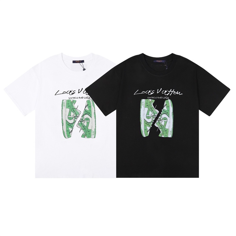 L &amp; V 88- Áo Thun Bóng Rổ Da Tay Ngắn In Logo Thỏ Phun Kỹ Thuật Số Phiên Bản Giới Hạn Cho Nam Và Nữ