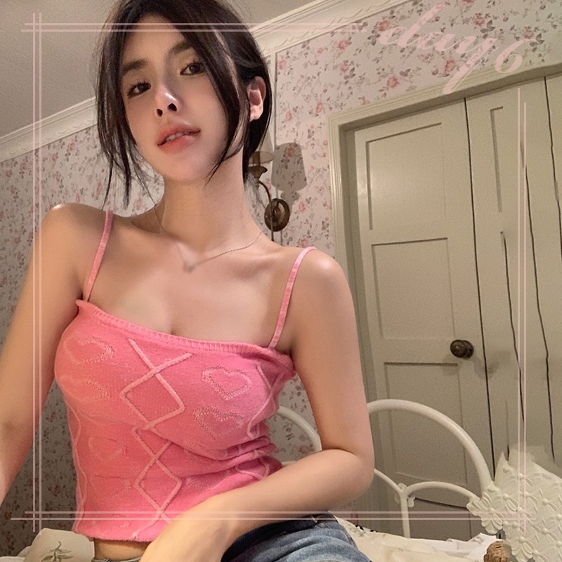 Áo Croptop Dệt Kim Màu Sắc Trơn Phong Cách Hàn Quốc Quyến Rũ Cho Nữ