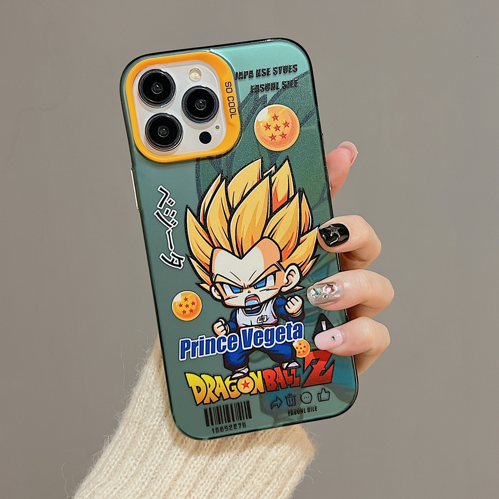 Ốp Điện Thoại Tpu Dẻo Trong Suốt Hai Mặt In Logo Super Saiyan Độc Đáo Chống Rơi Cho iPhone 11 13 12 14 Pro Max