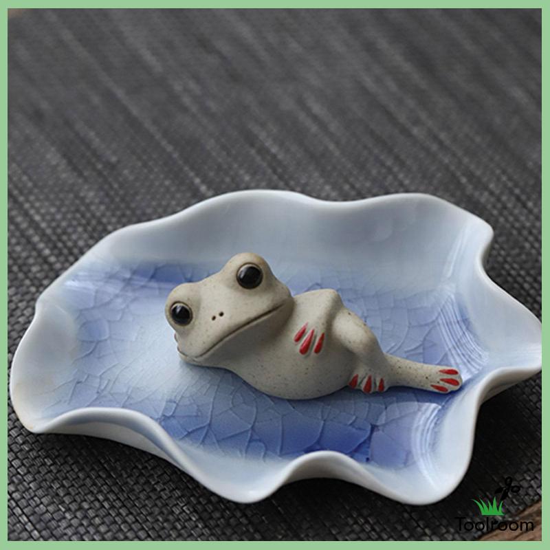 Mô Hình Tượng Ếch Thú Cưng Cỡ Nhỏ Bằng Gốm Thanh Lịch
