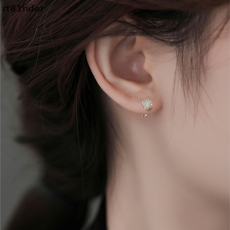 1 Đôi Khuyên Tai Ngọc Bích Dạng Xoắn Ốc Cho Nữ
