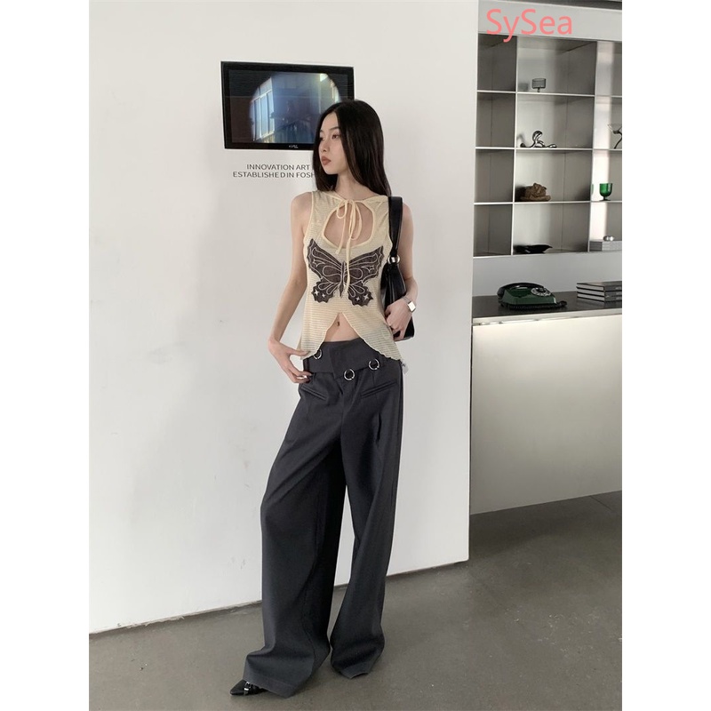 Áo Hai Dây Có Nón Họa Tiết Bướm Xinh Xắn Dành Cho Nữ