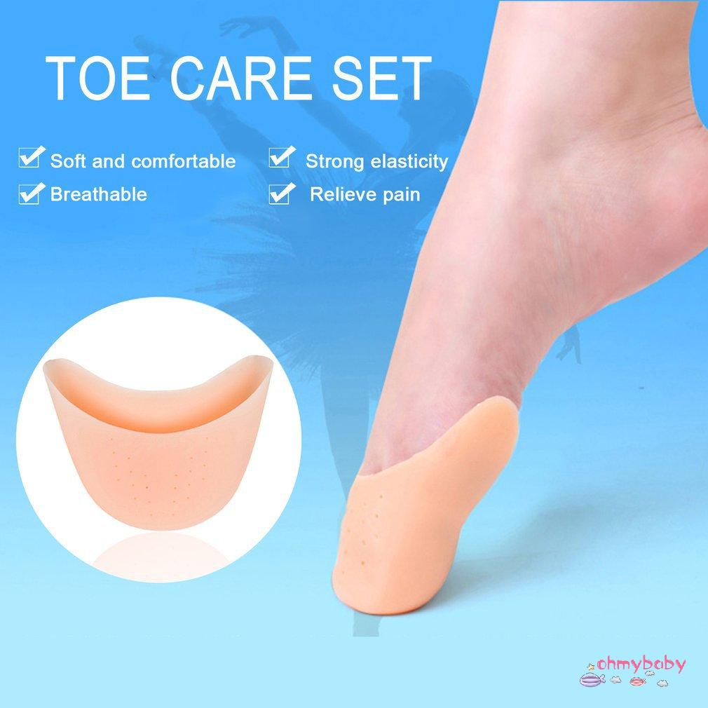 [OMB] 1 Gel Silicone Ngón Chân Mũ Mềm Múa Ba Lê Pointe Vũ Lực Sĩ Miếng Lót Giày Thoáng Khí Đa Năng Cho Bé Gái Nữ Chăm Sóc Bàn [Z/9]