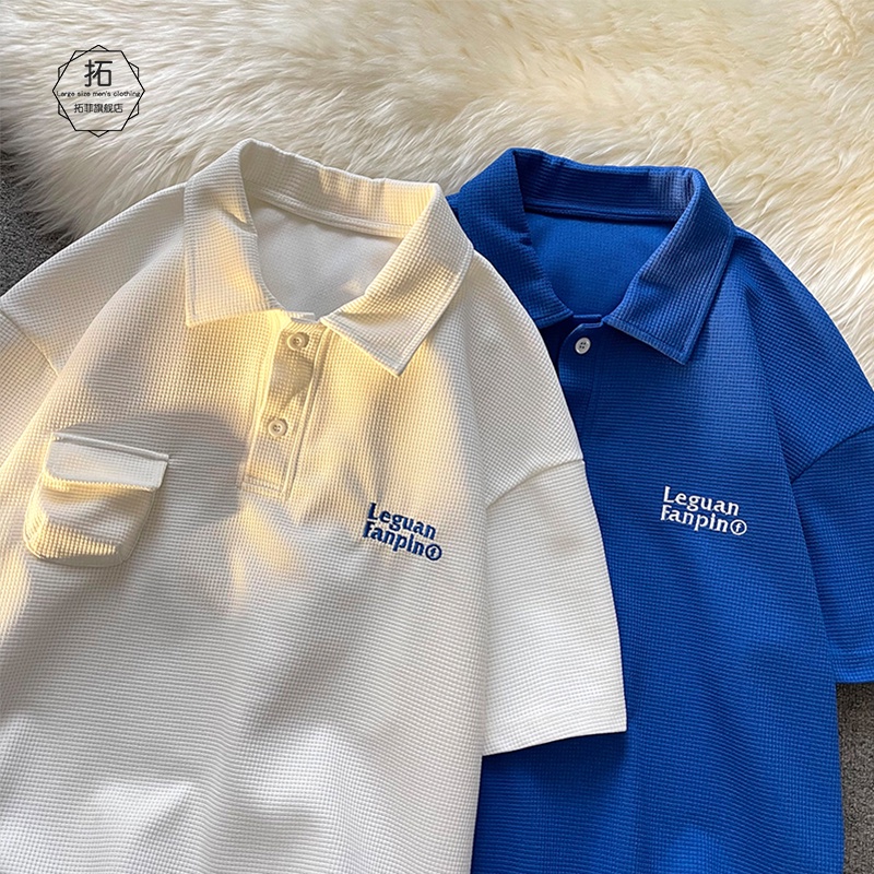 Áo Thun polo Tay Ngắn Dáng Rộng Phong Cách Đường Phố Thời Trang Mùa Hè Cho Nam