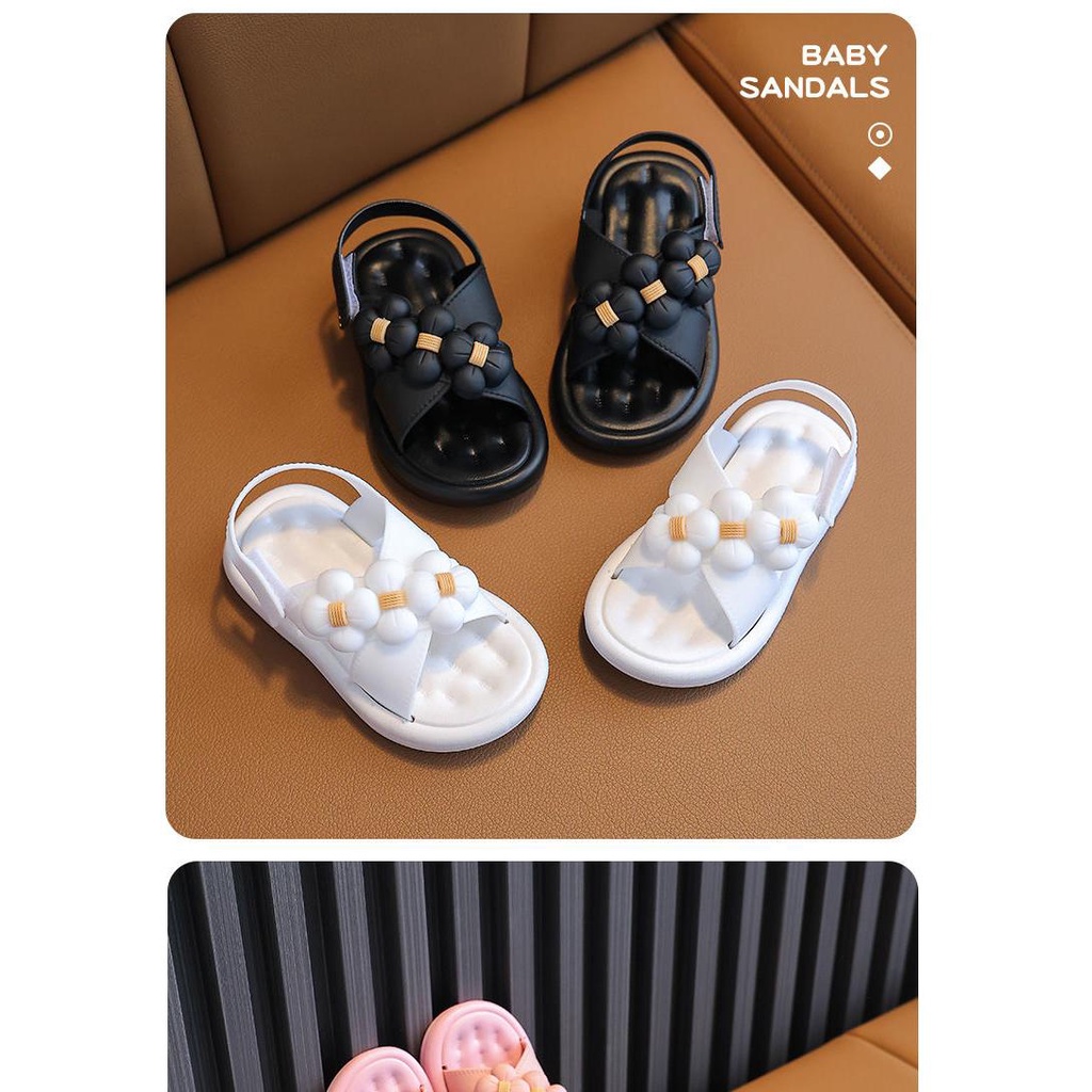 Giày Sandal Đế Mềm Phong Cách Hàn Quốc Thời Trang Đi Biển Mùa Hè Cho Bé Gái
