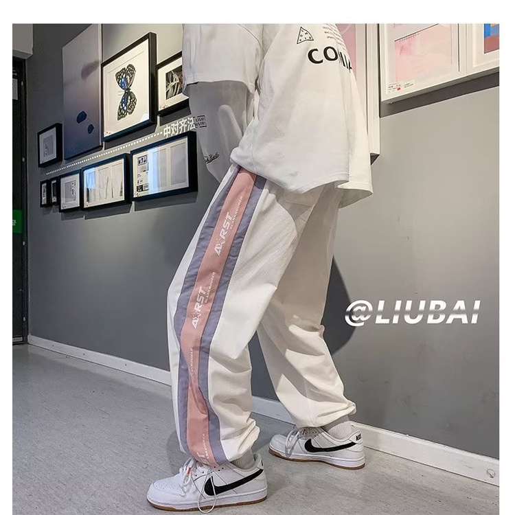 Quần Dài Dáng Rộng Mỏng Màu Sắc Ngọt Ngào Phong Cách Hip Hop Đường Phố Thời Trang Mùa Hè Cho Nữ