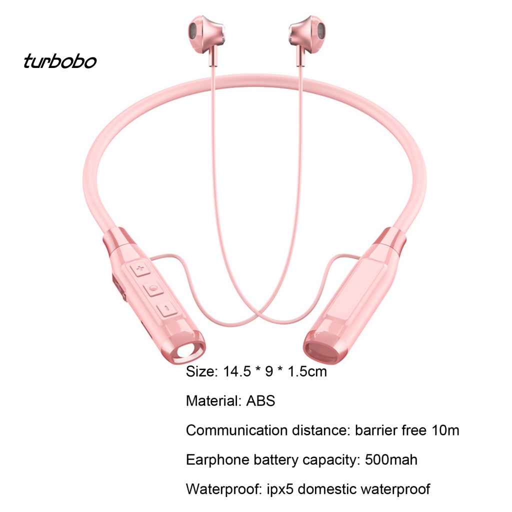 Turbobo Tai Nghe Thể Thao Không Dây Bluetooth 5.2 IPX5 Chống Nước Có Đèn Pin Từ Tính