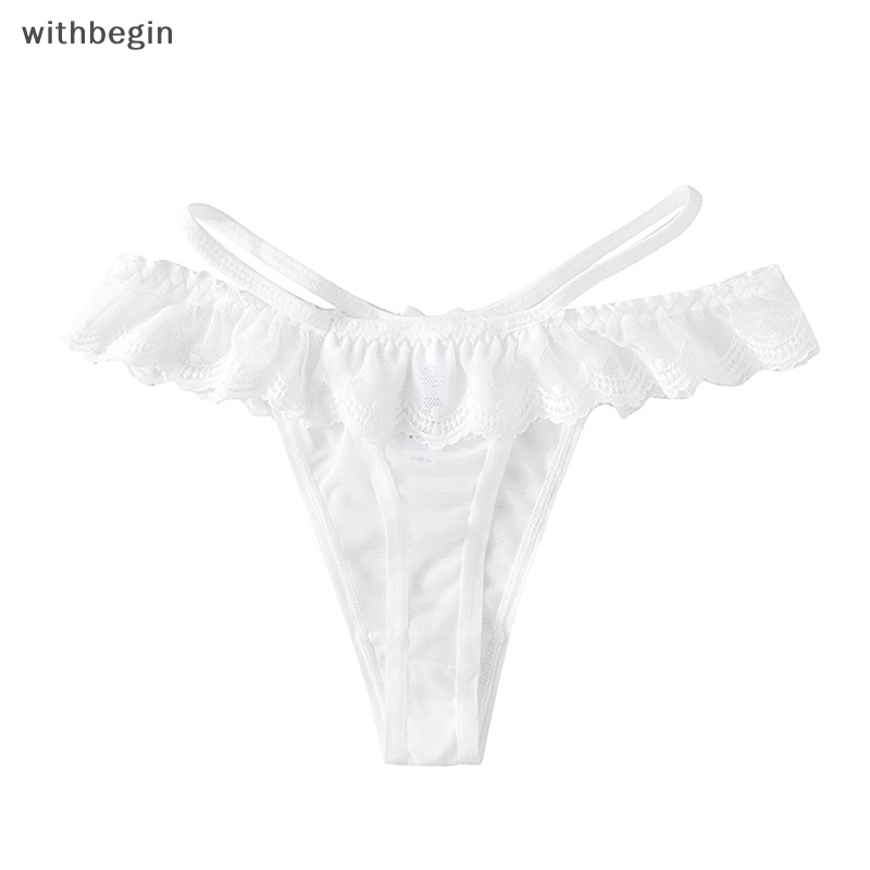 Quần Lót Dây Lưng Thấp Trong Suốt Phối Ren Quyến Rũ Cho Nữ