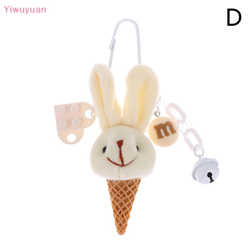 < Yiwuyuan > Móc Chìa Khóa Hình Thỏ / Gấu Nhồi Bông Hoạt Hình Dễ Thương Trang Trí Ba Lô / Ô Tô