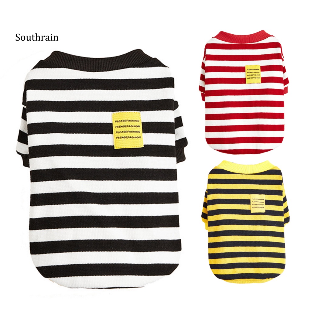 Áo Khoác Cardigan Họa Tiết Kẻ Sọc Hai Lớp Cài Nút Thời Trang Mùa Hè Cho Cún Cưng