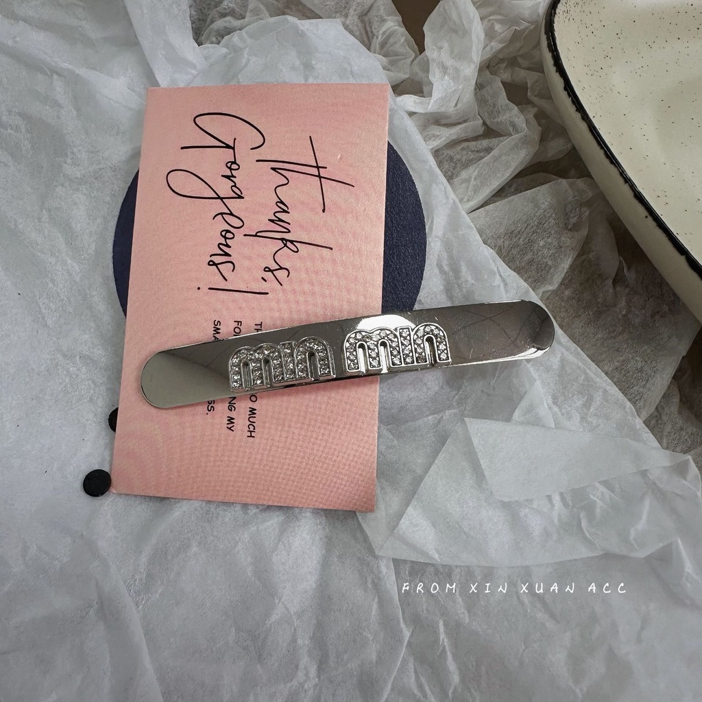 Kẹp Tóc Mỏ Vịt Đính Chữ Thời Trang Cho Nữ