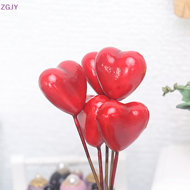 Set 5 Bong Bóng Trái Tim Nhiều Màu Sắc Trang Trí Nhà Búp Bê Tỉ Lệ 1: 12 Mới