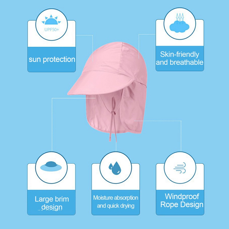 Mũ Chống Nắng Uv YGT UPF50 + Nhanh Khô In Họa Tiết Hoạt Hình Dễ Thương Thời Trang Đi Biển Mùa Hè Cho Bé Trai Và